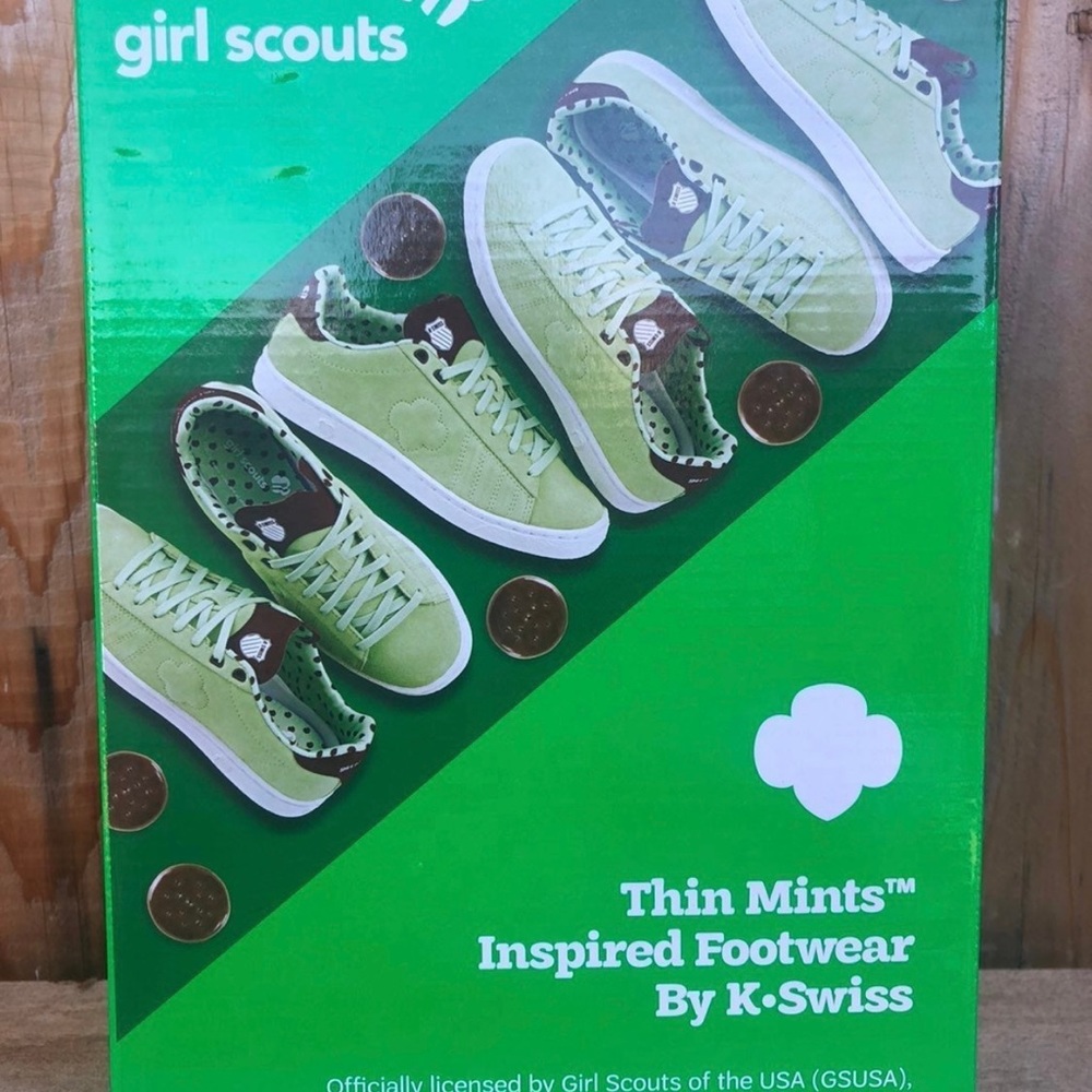 NEW NIB RARE K-Swiss X Girl Scouts Thin Mints Court '66 Varsity Low LIMITED EDTN - Picture 7 of 12